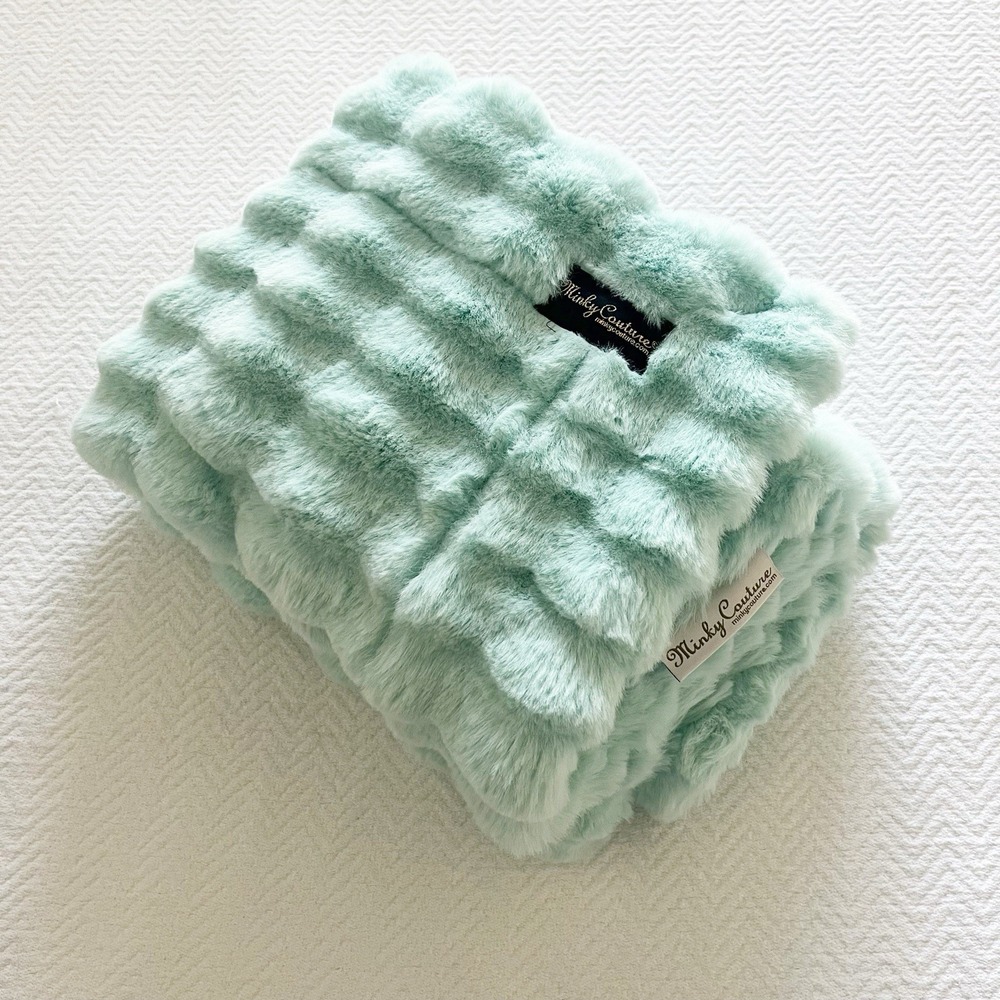 Minky Couture Teal Infant Blanket Plush Lovey - Picture 8 of 8
